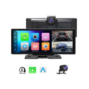 快速启动10.26寸高清智慧分屏DVR前2.5K 后1080P双录CarPlay无线