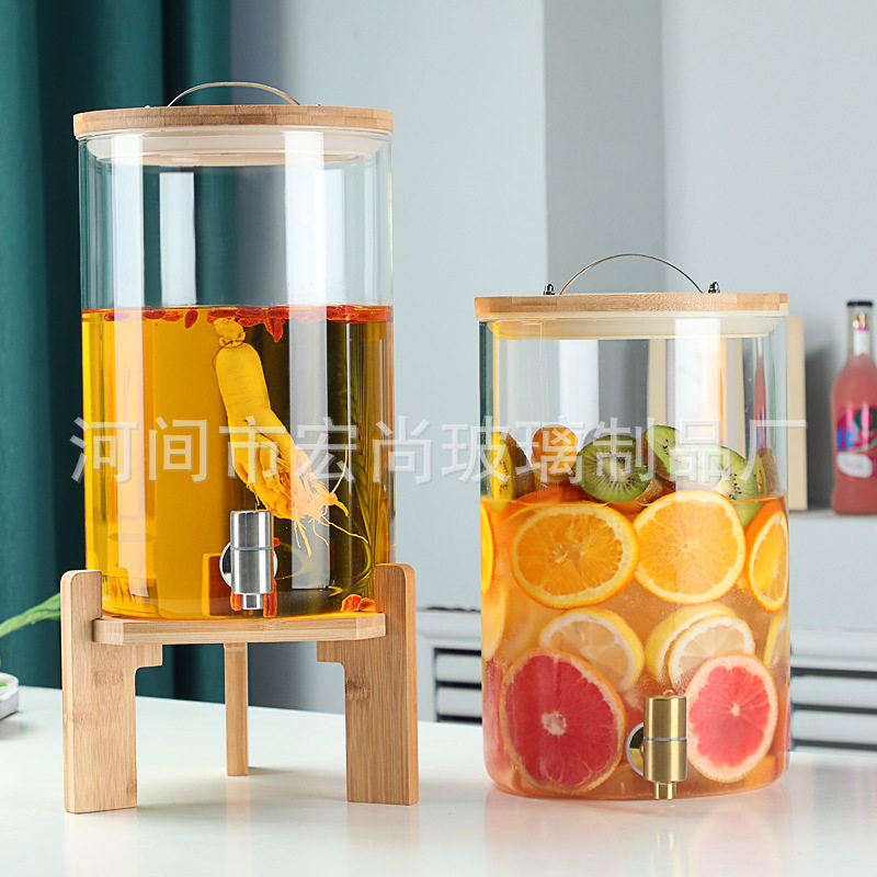 玻璃泡酒桶密封罐水果酵素桶葡萄青梅杨梅泡酒瓶15斤人参泡酒瓶