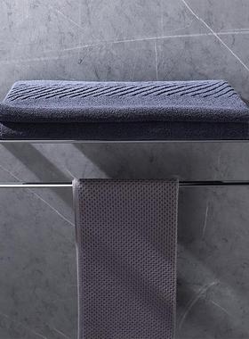 枪灰色SUS304毛巾架打孔卫生间浴室置物架壁挂式洗手间厕所浴巾架