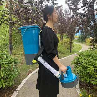 现货 电动单兵融雪抛撒器便携式手持鱼塘投料机农用电动施肥器