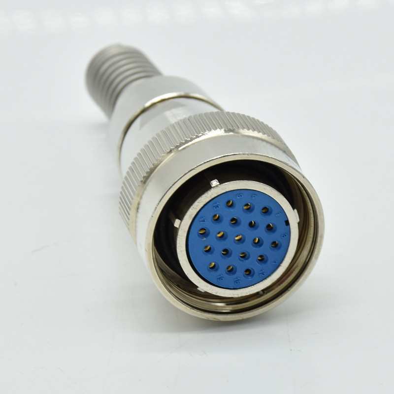 SFX系列圆形IP69水下20米连接器19芯防水航空插头带弹簧线尾管