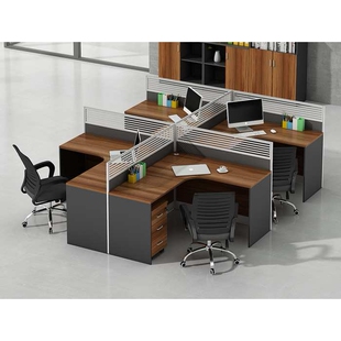 办公室家具组合屏风职员桌文员办公桌工24/6人卡位隔断卡座电脑椅