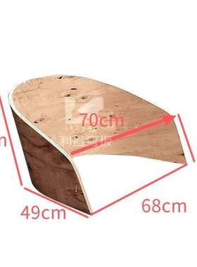 FC-21-51意式克瑞德休闲椅意式极简轻奢布艺单椅客胶合板弯板