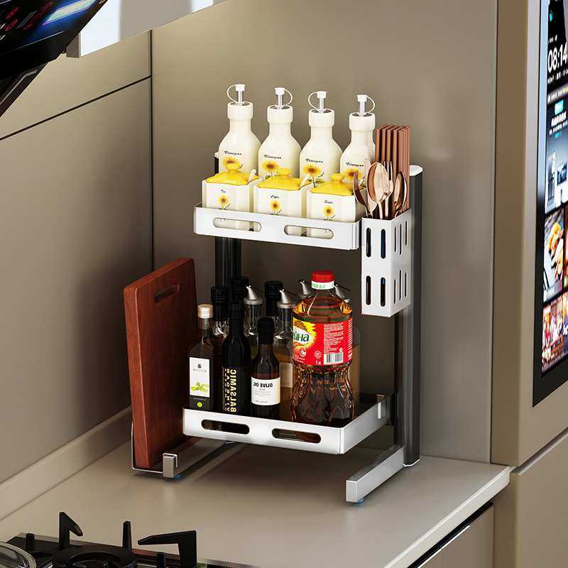 厨房调料置物架台面家用转角多功能可升降放盐油酱调料瓶罐收纳盒,3C数码配件,USB灯,淘宝优惠券,粉丝福利购,淘宝优惠卷