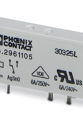 菲尼克斯继电器模块REL-MR- 24DC/21 薄片式货号2961105 1NO+1NC