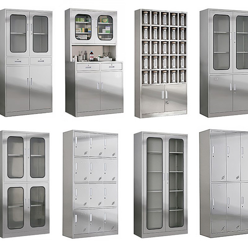 不锈钢铁皮柜304 201材质加厚阻燃更衣柜 员工宿舍存储柜 矿用柜