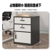 文件柜家储物柜桌下柜矮档案柜落地办公现室带锁用收RK062纳代简