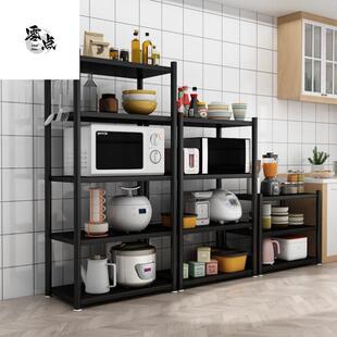 厨房柜子里的收纳储架置物架落地层多功微波炉锅物架杂能物厂家直