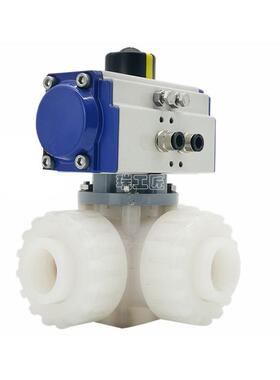 Q44FP料V耐DF气动塑三通球阀酸碱DN1520696825半导体阀门