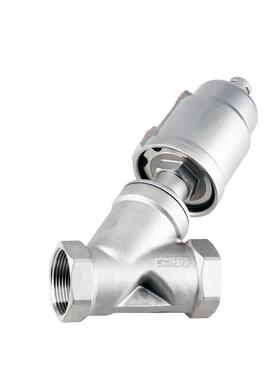 30不锈气钢动内751丝角座阀蒸汽气动4阀角座阀Y型高动温自控制阀