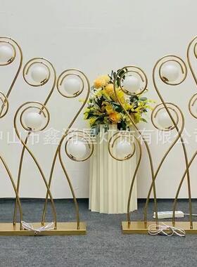 新款6头场路萌芽结婚婚礼引地布品橱窗节日装WDV扮道具置婚庆路引