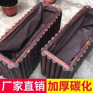 防腐木箱种种植箱户外外庭院长方形大花花盆实木加PDD57845厚室阳