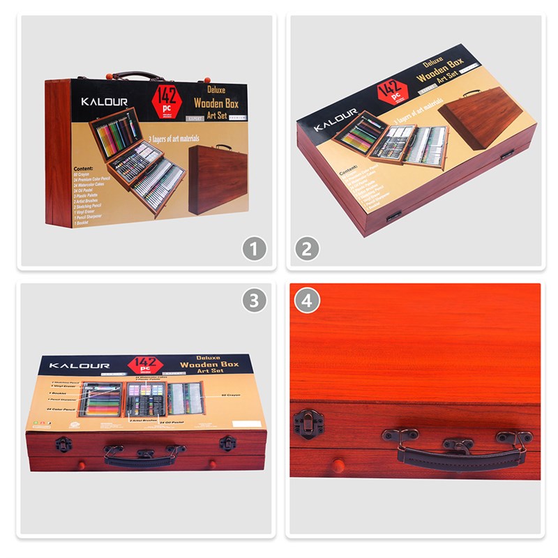 厂家直销142件绘画套装美术画画铅笔蜡笔套装儿童美术用品