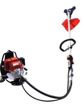 139背负式35.8CC橙色割草机四冲程0.8KW大功率灌割机打草除草专用