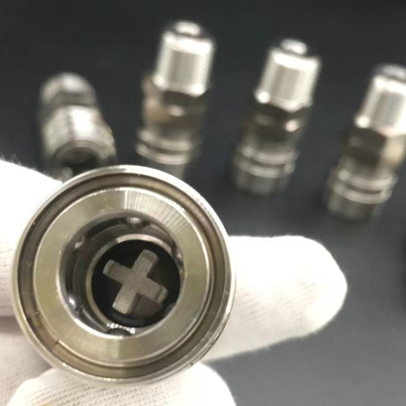 304不锈钢C式快速接头日式气动液压自锁快插头空压机气泵风管插头