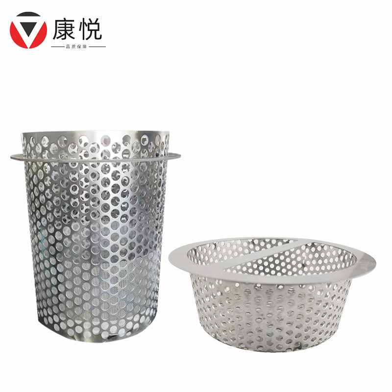 冲孔板滤芯滤芯骨架不锈钢圆孔网管金属多孔过滤管滤芯冲孔过滤筒