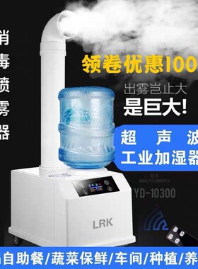 LRK工业超声波加湿器大型工厂车间降尘超市蔬菜保鲜喷雾大功率
