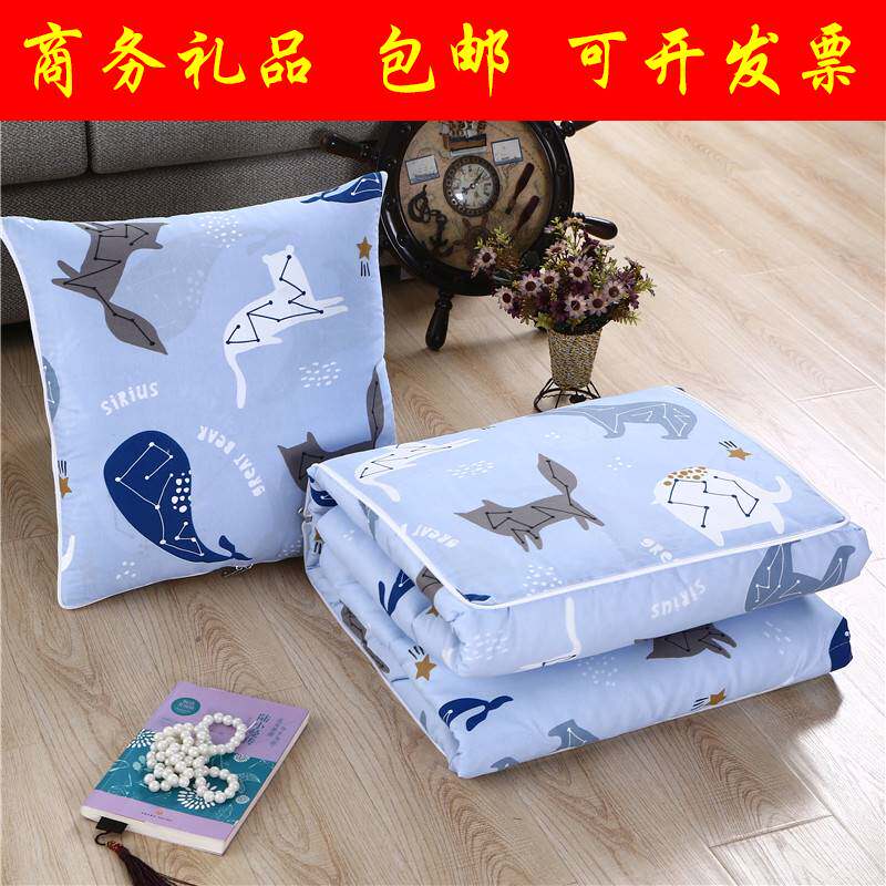 枕头被子二合一夏天盖的小被子可爱儿童夏凉被夏季男孩抱枕两用薄