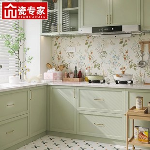 法式中古风厨房卫生间花砖300X600娘惹风全瓷瓷砖浴室柔光墙砖