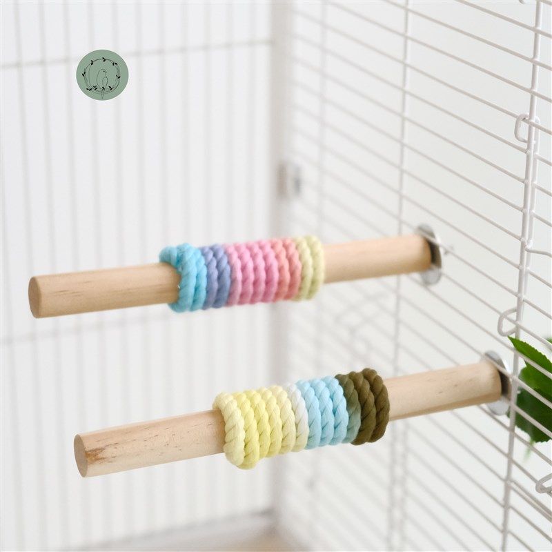 鹦鹉站杆中小型鹦鹉站棍棒棒糖站杆保暖棉绳牡丹玄凤用站架品用具