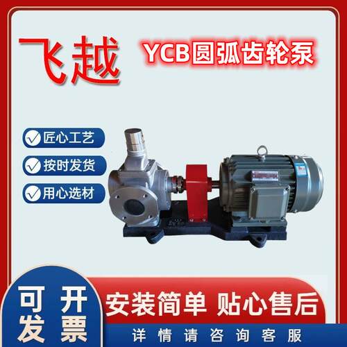 不锈钢圆弧齿轮泵YCB20/0.6 低噪音输送管道自吸泵 飞越泵业