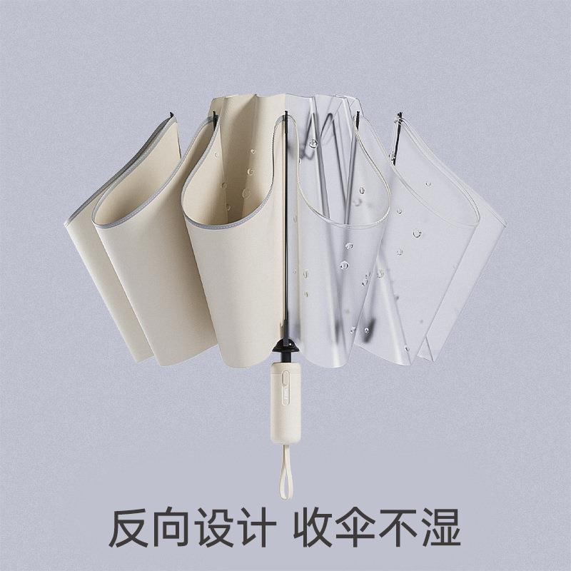 左都全自动双龙骨反向抗风暴雨伞专用大号加厚加固折叠男高档车载