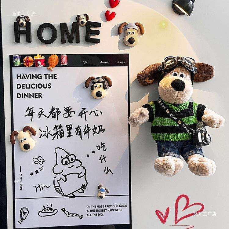 网红冰箱贴2024新款磁贴个性创意留言板3立体磁吸装饰贴纸磁铁无