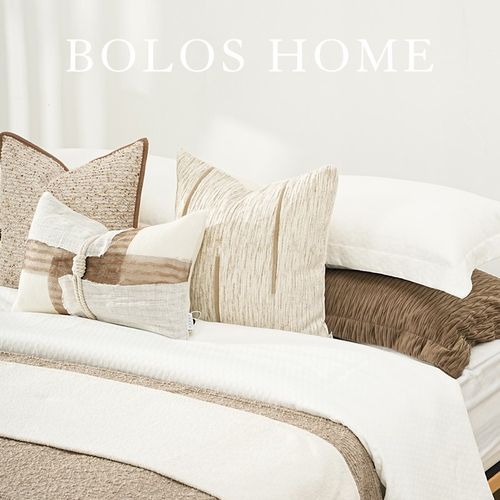 柏洛斯Wabi-Sabi古叶诧寂风轻奢咖色腰枕靠背垫高级感抱枕套