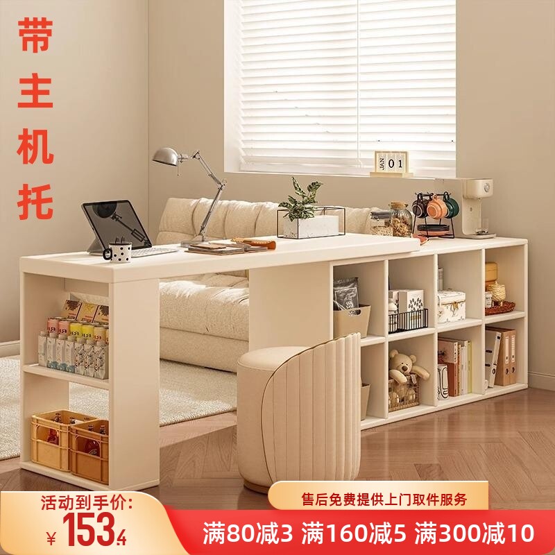 吧台桌家用靠墙隔断玄关柜阳台休闲可伸缩电脑桌窄岛台餐边柜一体
