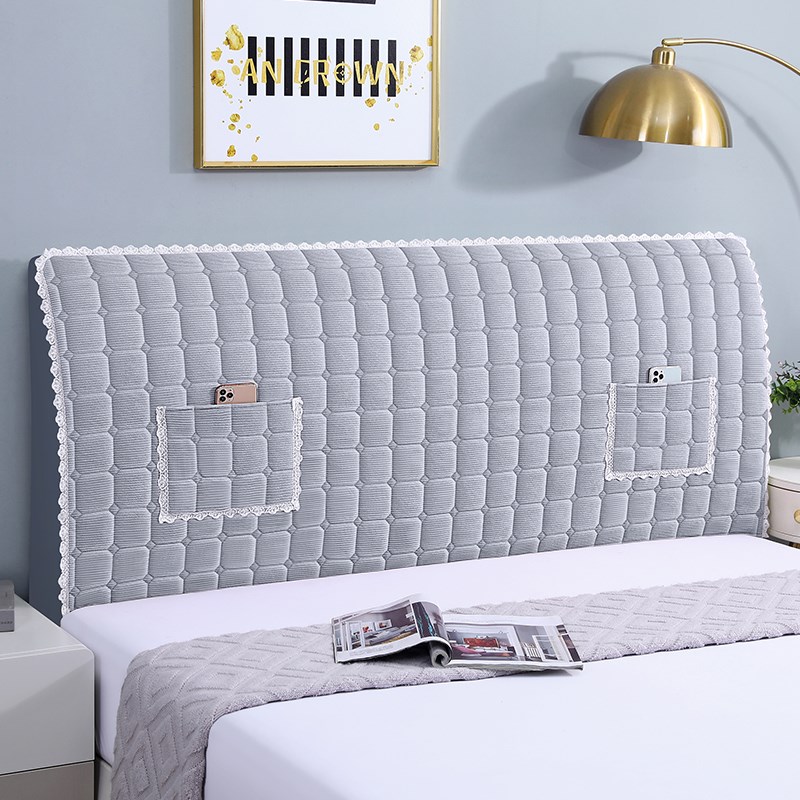 2023新款床头套罩全包防尘罩套加厚绒布床头罩简约床头靠背可拆洗