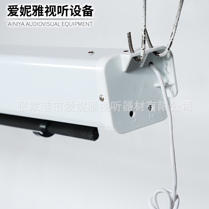 教室会议室电动幕100寸16:9幕布 白塑玻纤舞台幕布厂家可定 制