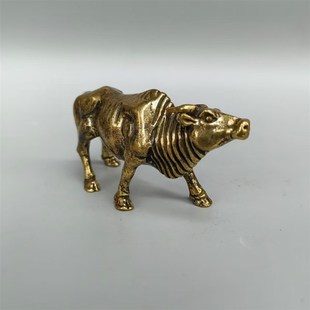 仿铜实心五牛生肖牛办公室书房桌面摆饰本命年摆件茶桌茶宠一套牛