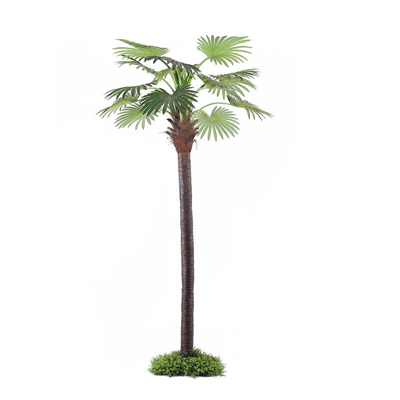 供应仿真室内扇葵棕榈树海枣树大型工程树过胶大叶片装饰树