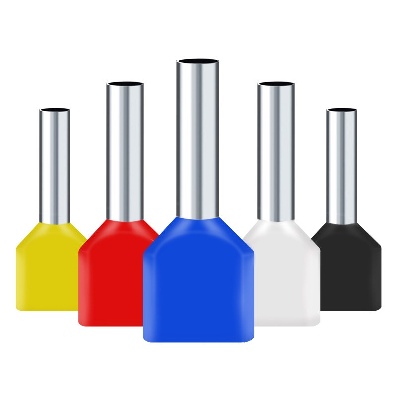 双线针型TE0508/7508/1008/2508/4012欧式冷压 双线管型接线端子