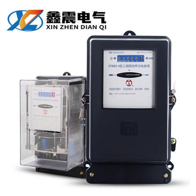 机械式电表DT862-4老式三相四线电能表 380V互感器转盘有功电度表
