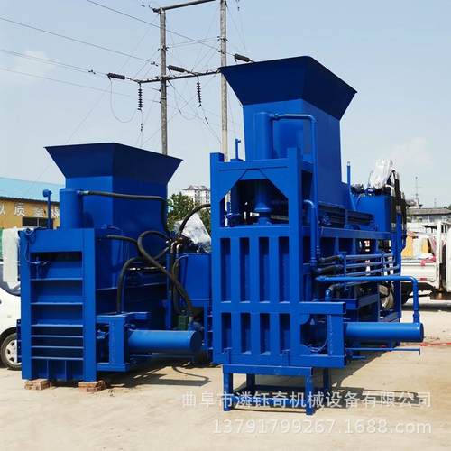 三缸麦糠蒜皮打包机青储发酵打包装袋机锯末木屑套袋打包机