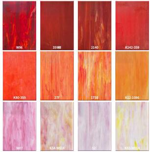 现货供应爆款红色粉红色彩色玻璃云母玻璃马赛克玻璃