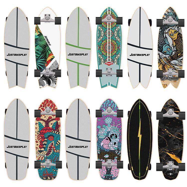 陆地冲浪板支架桥弹簧PU双重转向免登SM推进器模拟冲浪滑板