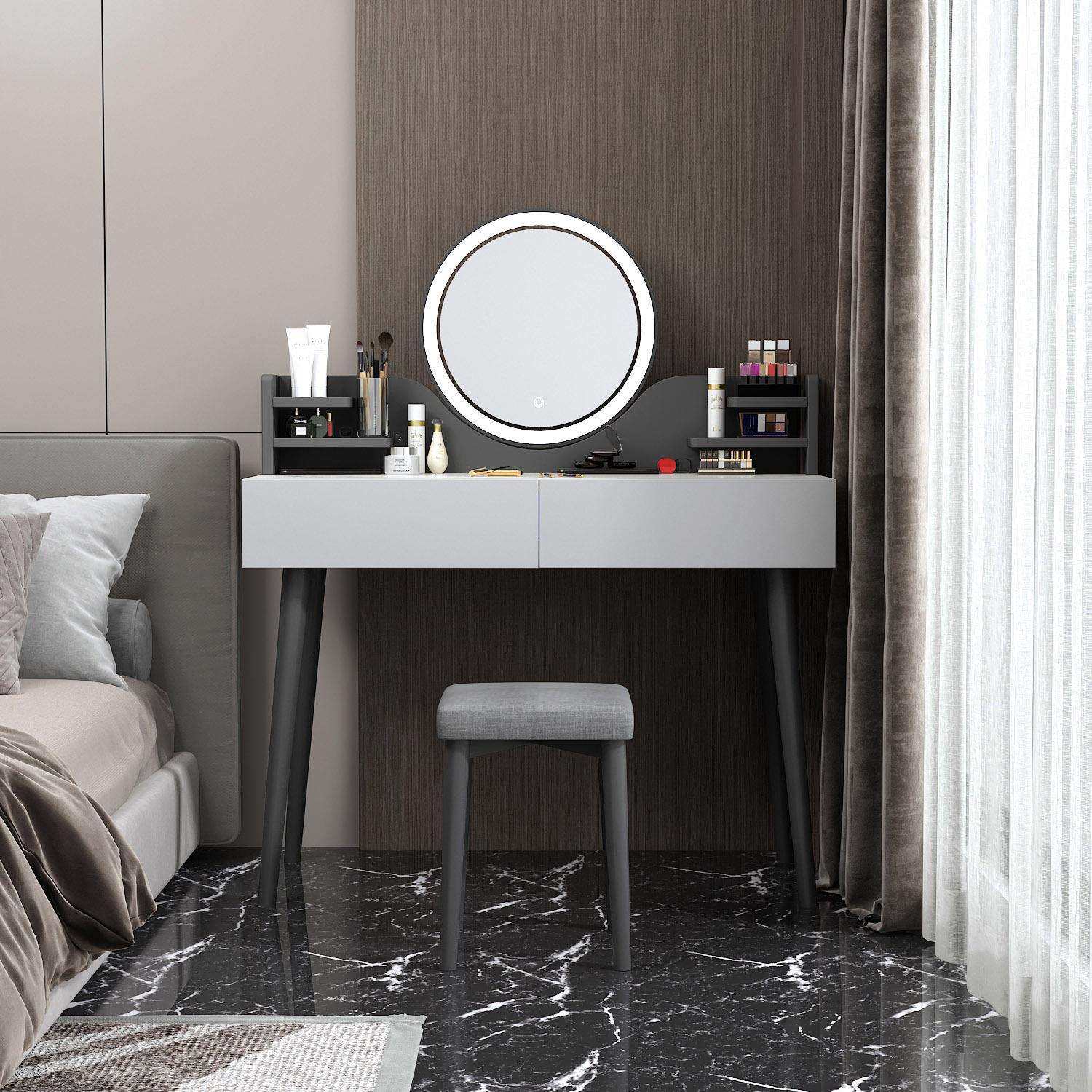 桌妆台一体桌卧室化妆梳妆化妆梳妆化妆台妆台子化简约现代柜收纳,电子元器件市场,其它元器件,淘宝优惠券,粉丝福利购,淘宝优惠卷