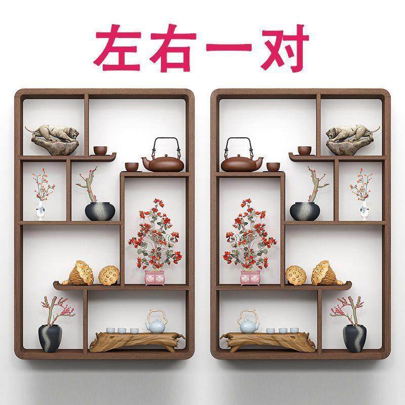 高档博古架墙上壁挂式茶壶茶室墙面置物架简约现代多宝阁隔断格子,电子元器件市场,其它元器件,淘宝优惠券,粉丝福利购,淘宝优惠卷