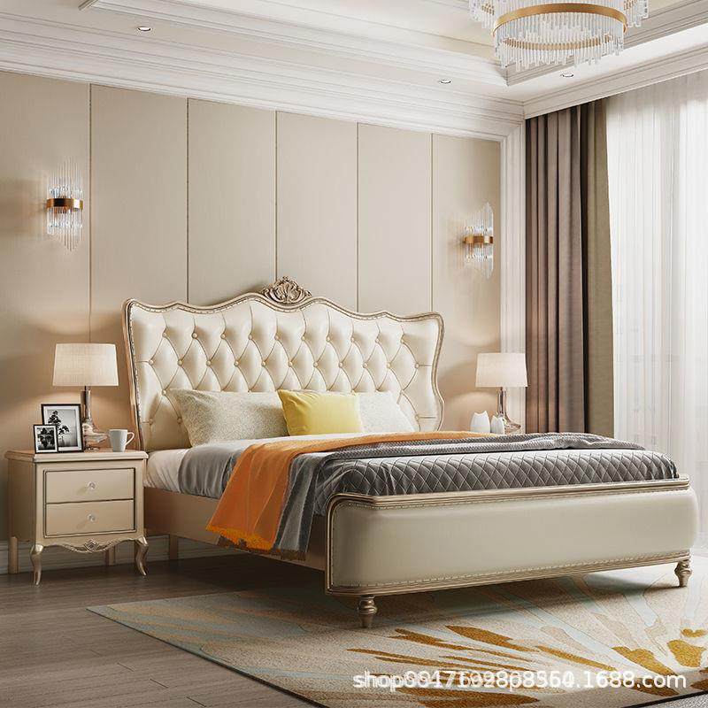 美式实木床轻奢床现代简约主卧室双人大床网红法式奶油风床欧式床,电子元器件市场,其它元器件,淘宝优惠券,粉丝福利购,淘宝优惠卷