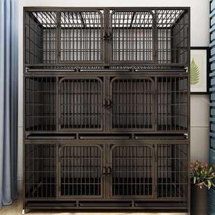 2025新款方管不锈钢狗笼子大型犬中型犬可折叠狗狗宠物店繁殖寄养