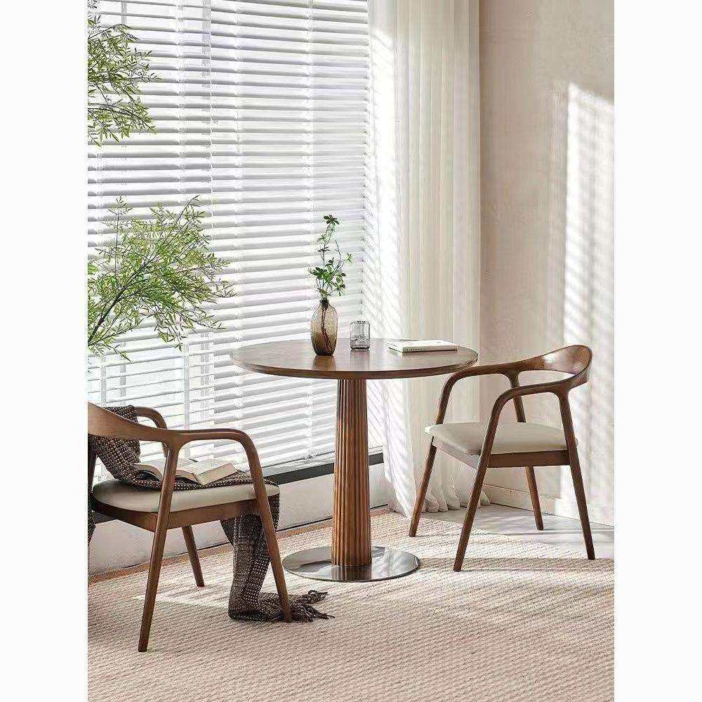 简约实木小户型圆桌子洽谈桌椅组合阳台餐桌椅商用咖啡厅民宿餐厅,电子元器件市场,其它元器件,淘宝优惠券,粉丝福利购,淘宝优惠卷