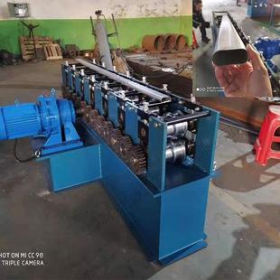 圆管自动变椭圆管机大棚管材自动压扁机械全自动椭圆管成型设备