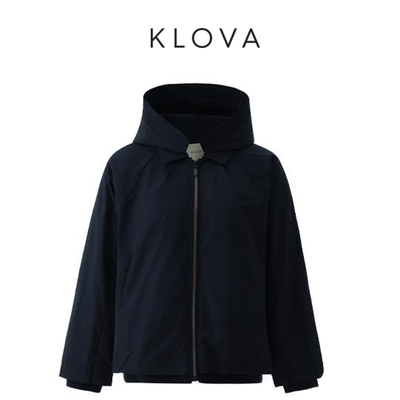 【KLOVA】冬季青黛蓝梭织连帽棉服  MS5445(UN)