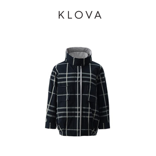 【KLOVA】冬季杜普林格茧型连帽领棉服  MZ5523(UN)
