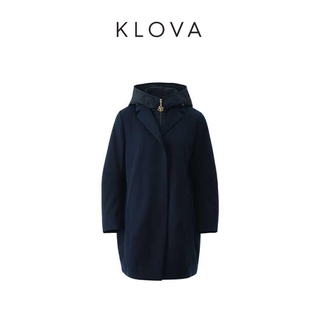 MZ6010 连帽棉服 春秋青黛蓝可拆卸假两件式 KLOVA