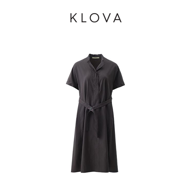 【KLOVA】春秋 烟墨紫知性A廓形连衣裙   LW5267(UN)