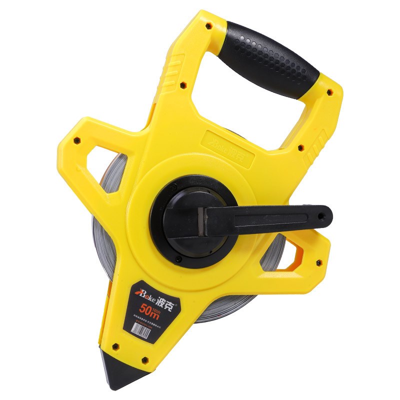 尼龙覆膜钢卷尺50米100米工程测量 卷尺抗摔耐磨钢尺加厚防水防锈