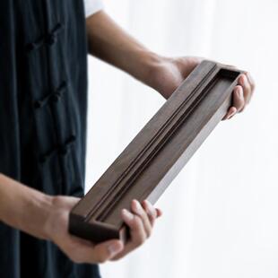 黑檀木杯架 茶杯沥水架茶具收纳架笔架搁架茶具镇尺镇纸